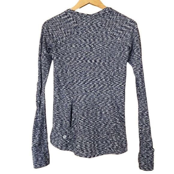 Lululemon Runderful Long Sleeve Spaced Out Space Dye Black White size 8 - Picture 2 of 15